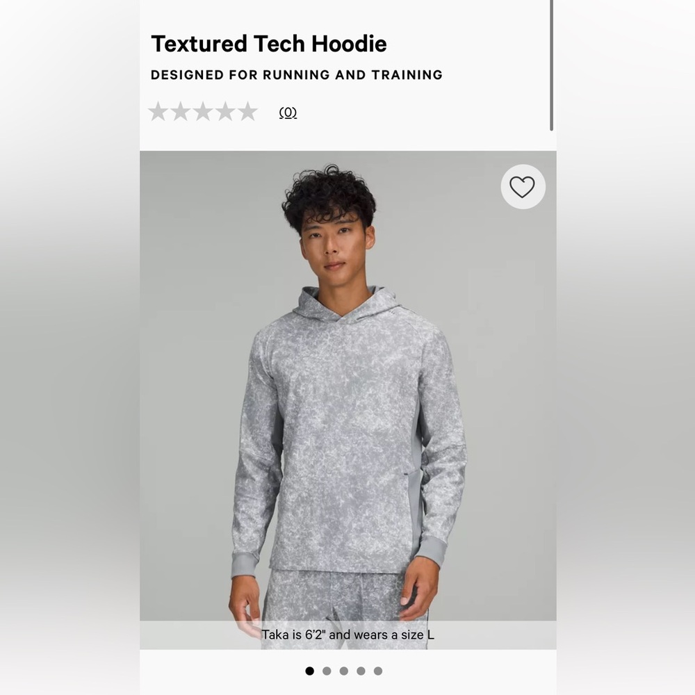 Stone gray Lululemon textured tech hoodie